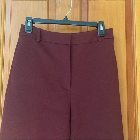 Zara Elegant Burgundy Women's Pants size small Like new - Picture 2 of 5